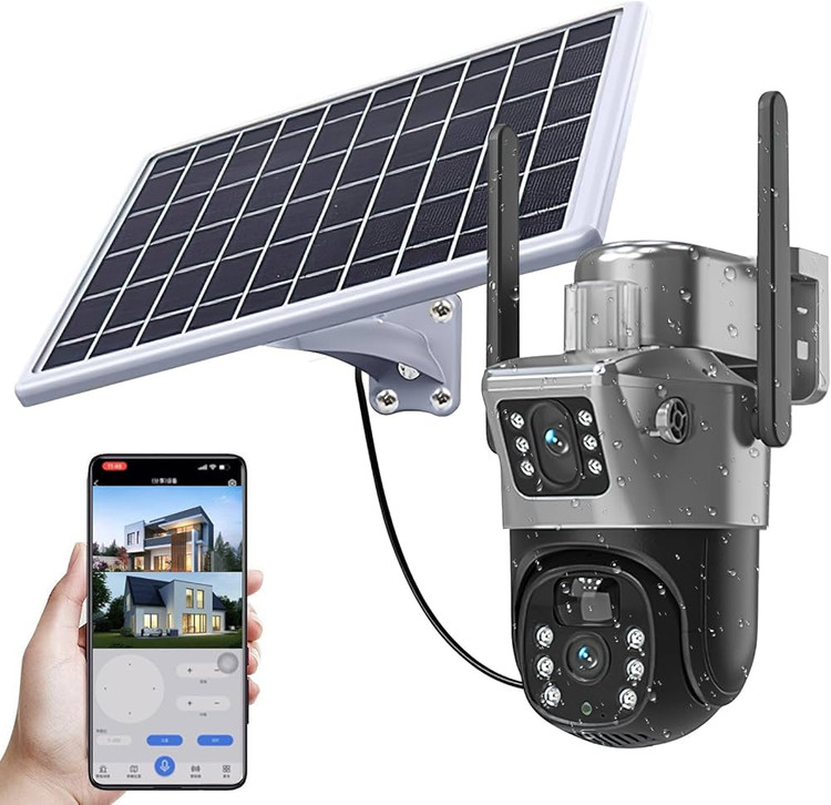 دوربین دو لنز سولار V380 4G TP15