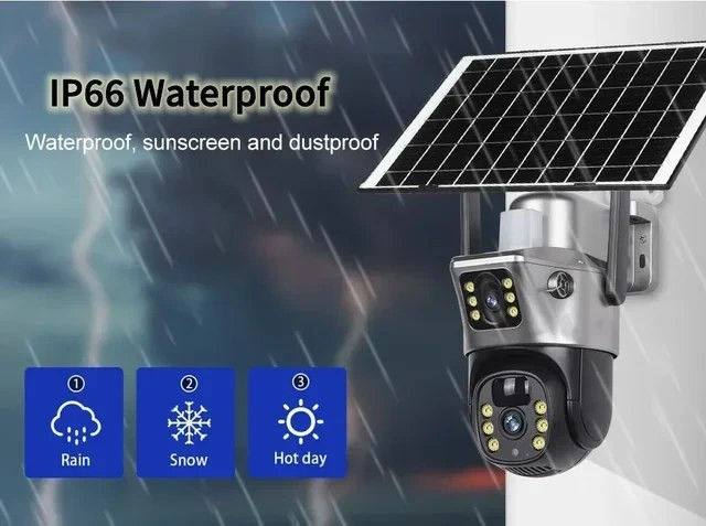 دوربین دو لنز سولار V380 4G TP15